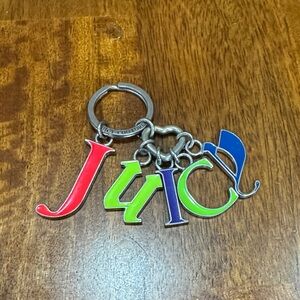 Y2K Juicy Couture Colorful Keychain - Multicolor Enamel Letters